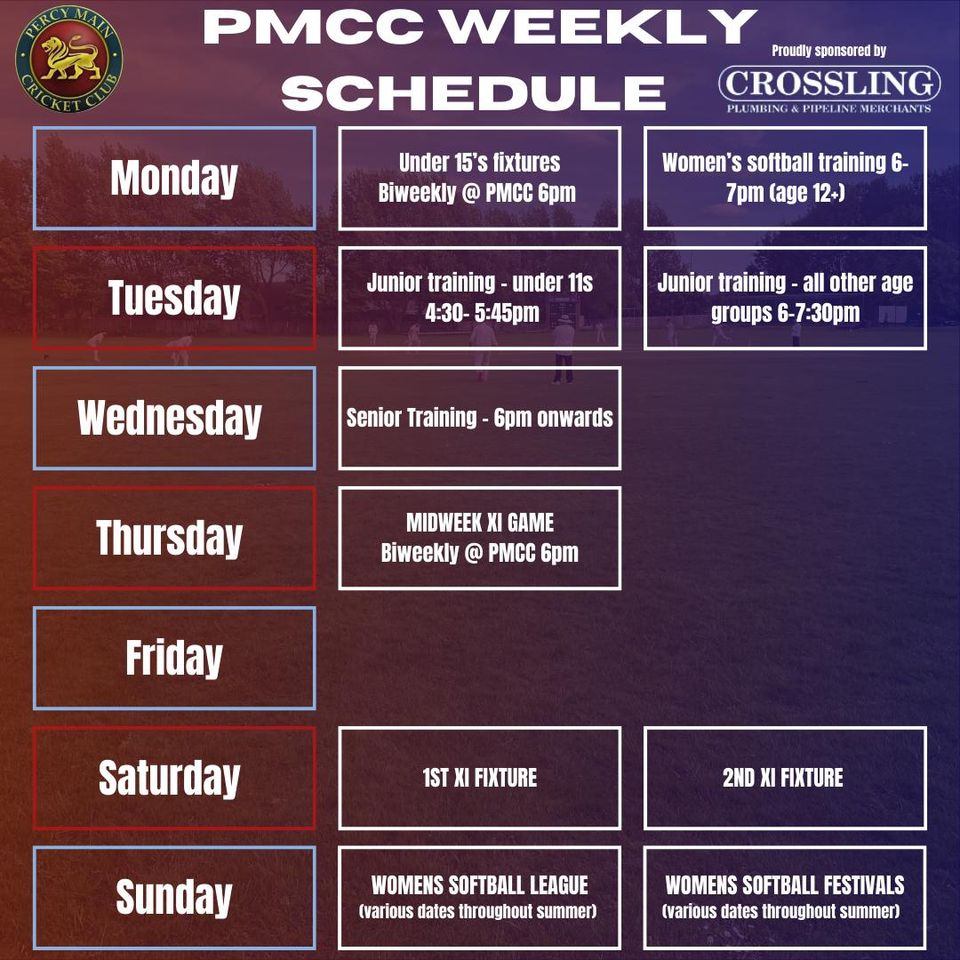 What's on at the cricket club